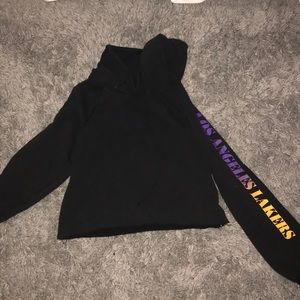 Cropped lakers basketball hoodie